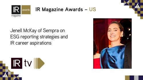 Jenell McKay of Sempra on ESG reporting strategies and IR career aspirations