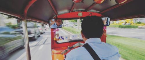 Bangkok tuk tuk in traffic - photo: Jordan Opel