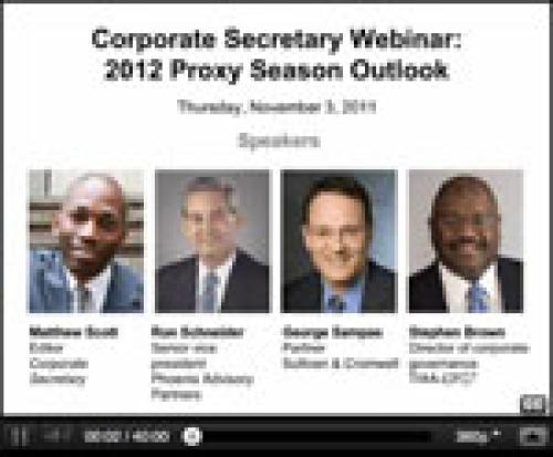 Webinar: 2012 Proxy Season Outlook