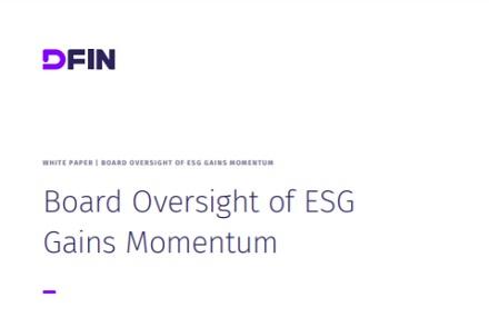 Board oversight of ESG gains momentum