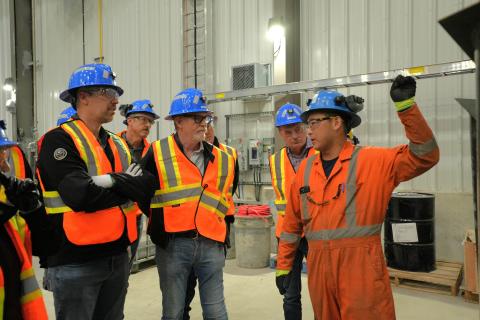 Greg Fisher, Alamos Gold CFO, (centre) visits Island Gold Site for  Phase 3+ Expansion