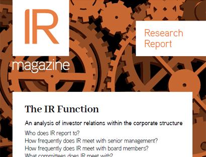 IR Function report now available