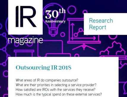 Outsourcing IR report now available