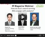 IR Magazine Webinar: How do Asia's award-winning IROs engage with analysts?